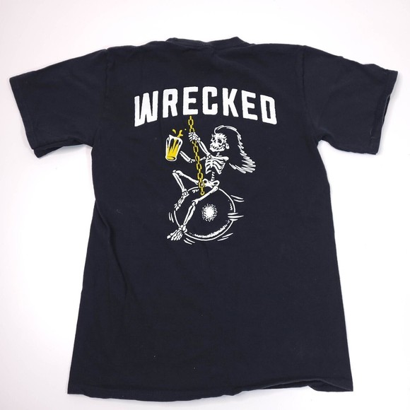 Beer Savage T-Shirt Wrecked Size Small Black - Picture 1 of 8